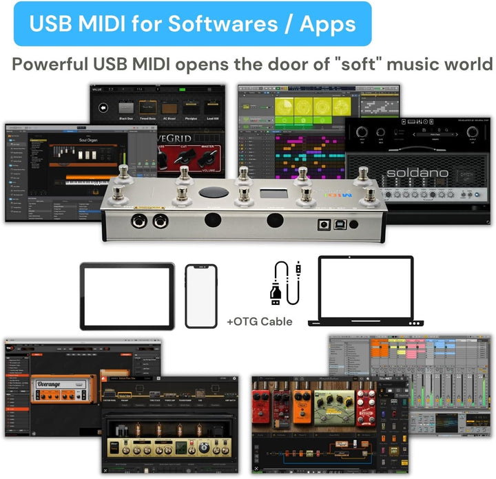 PAINTAUDIO MIDI Captain Foot Controller Multi-Effects Keyboards Synthesizer USB-MIDI Musiksoftware B