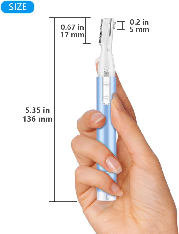 Verbesserter Augenbrauen-Trimmer, Funstant Präzision Gesichtshaarschneider für Frauen, batteriebetri