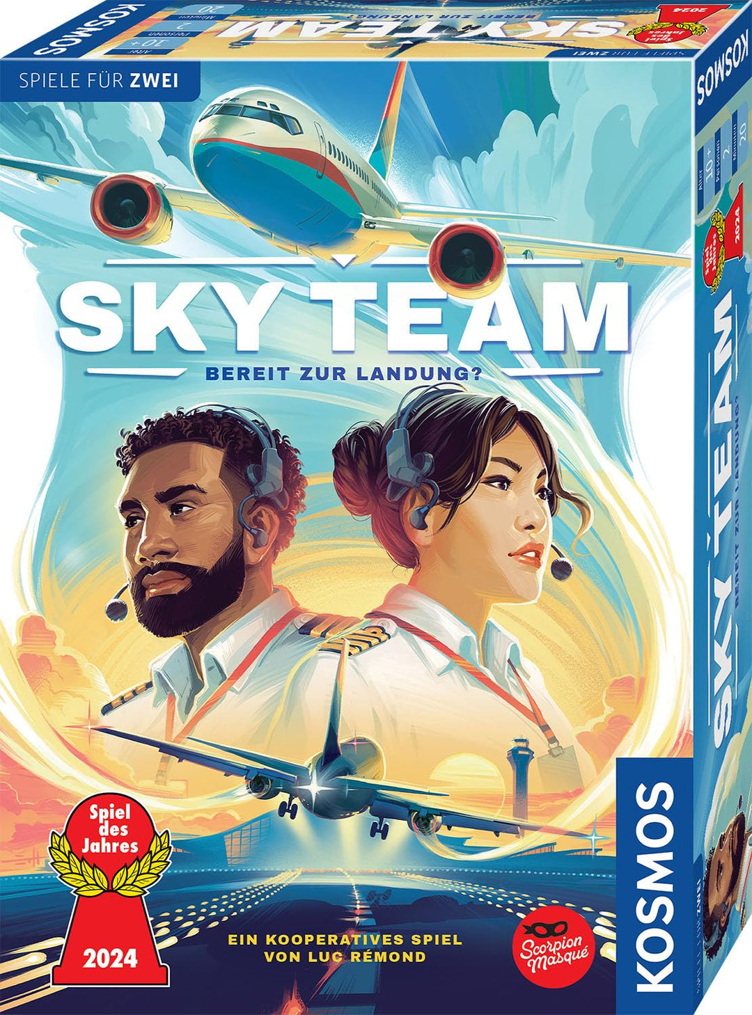 Kosmos 684044 Sky Team - Bereit zur Landung? Spiel des Jahres 2024, kooperatives Spiel für 2 Persone