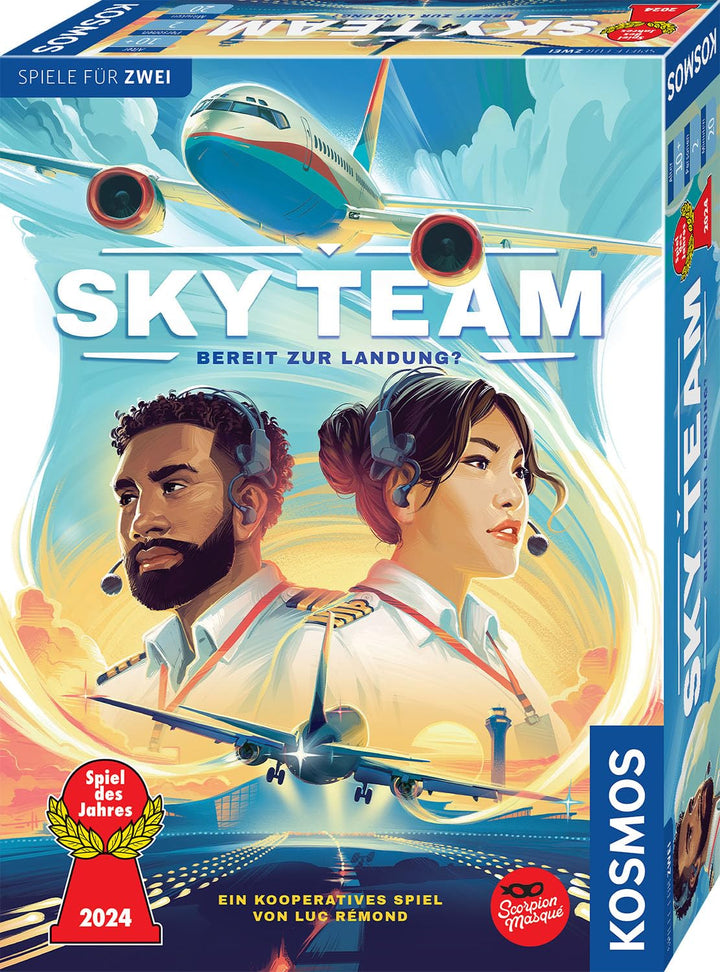 Kosmos 684044 Sky Team - Bereit zur Landung? Spiel des Jahres 2024, kooperatives Spiel für 2 Persone