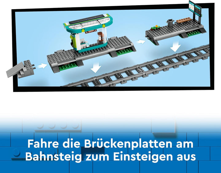 LEGO City Strassenbahn mit Haltestelle, Geschenkidee für Fans von Fahrzeug-Spielzeug ab 7 Jahren, mi