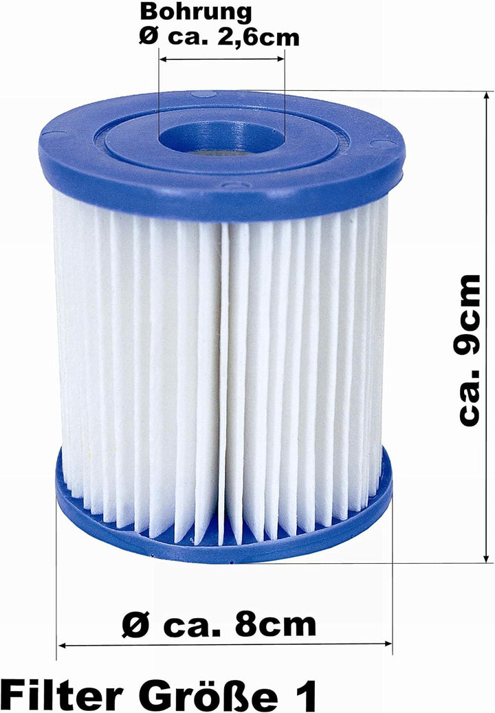 Bestway Filter für Pool Pumpen/Gr. 1-8 Stück