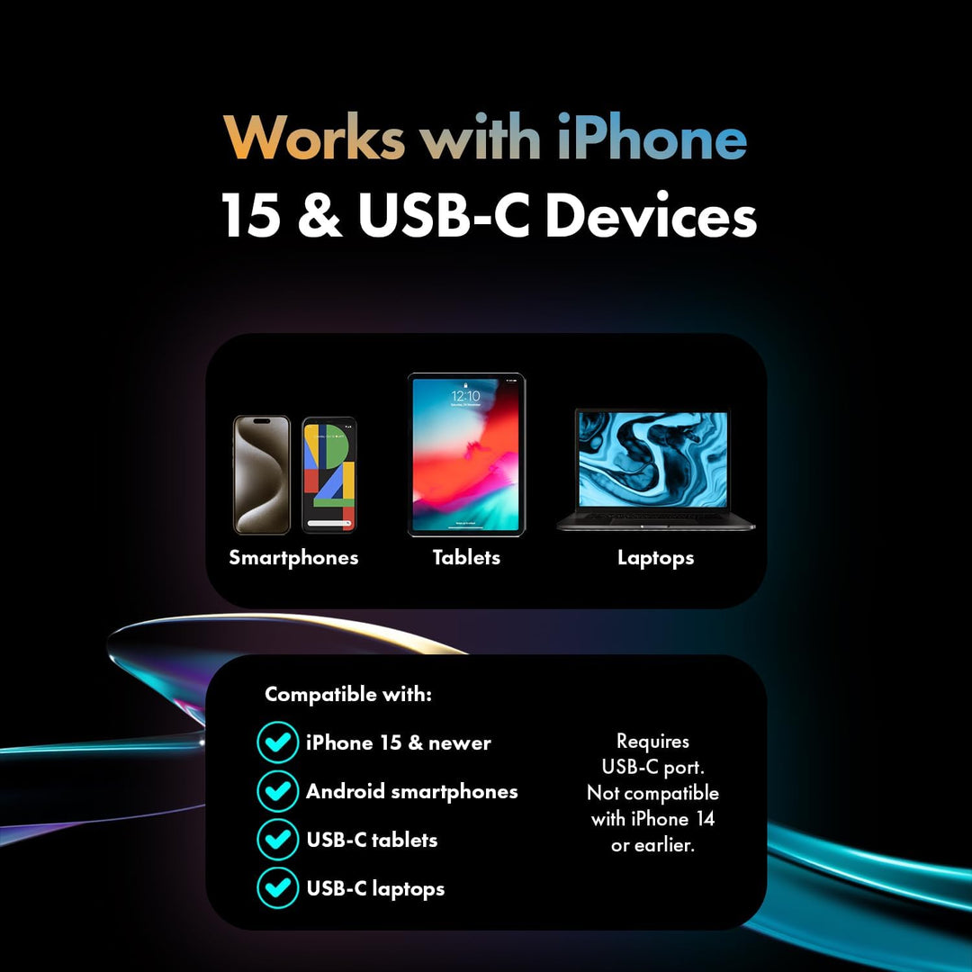 Movo NanoMic Dual USB-C Wireless Mikrofon für iPhone 15/16+, Android, iPad Pro & Laptops - ideal für