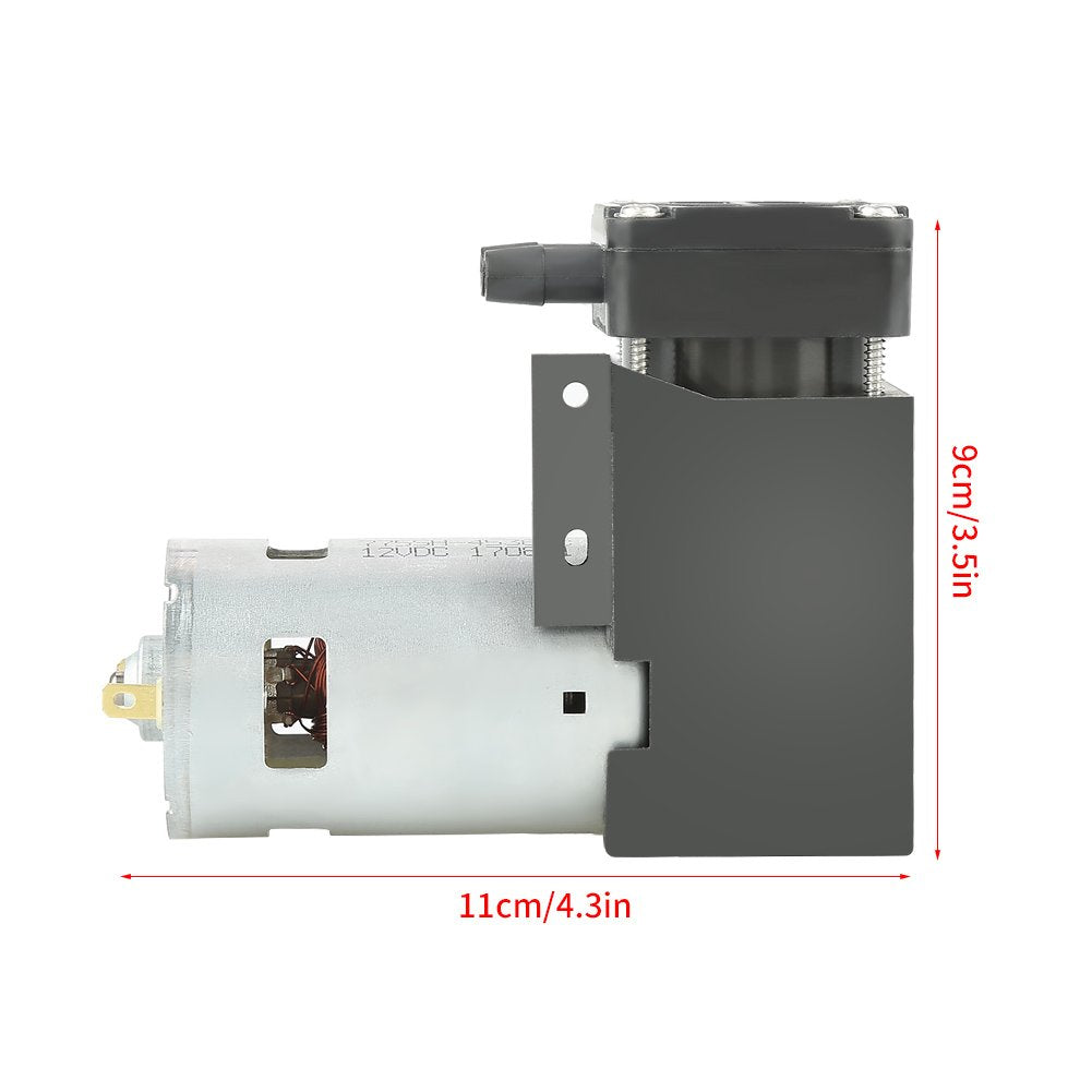 Vakuumpumpe, DC12V 42W Mini-Ölfreie Vakuumpumpe -85KPa Durchfluss 40L / min, Mini-Luftpumpenmotor