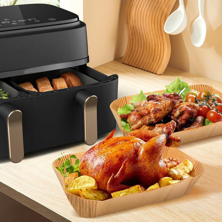 160 Stück Backpapier für Heissluftfritteuse BPA-frei, Airfryer Backpapier Antihaft Wasserdicht Ölfes