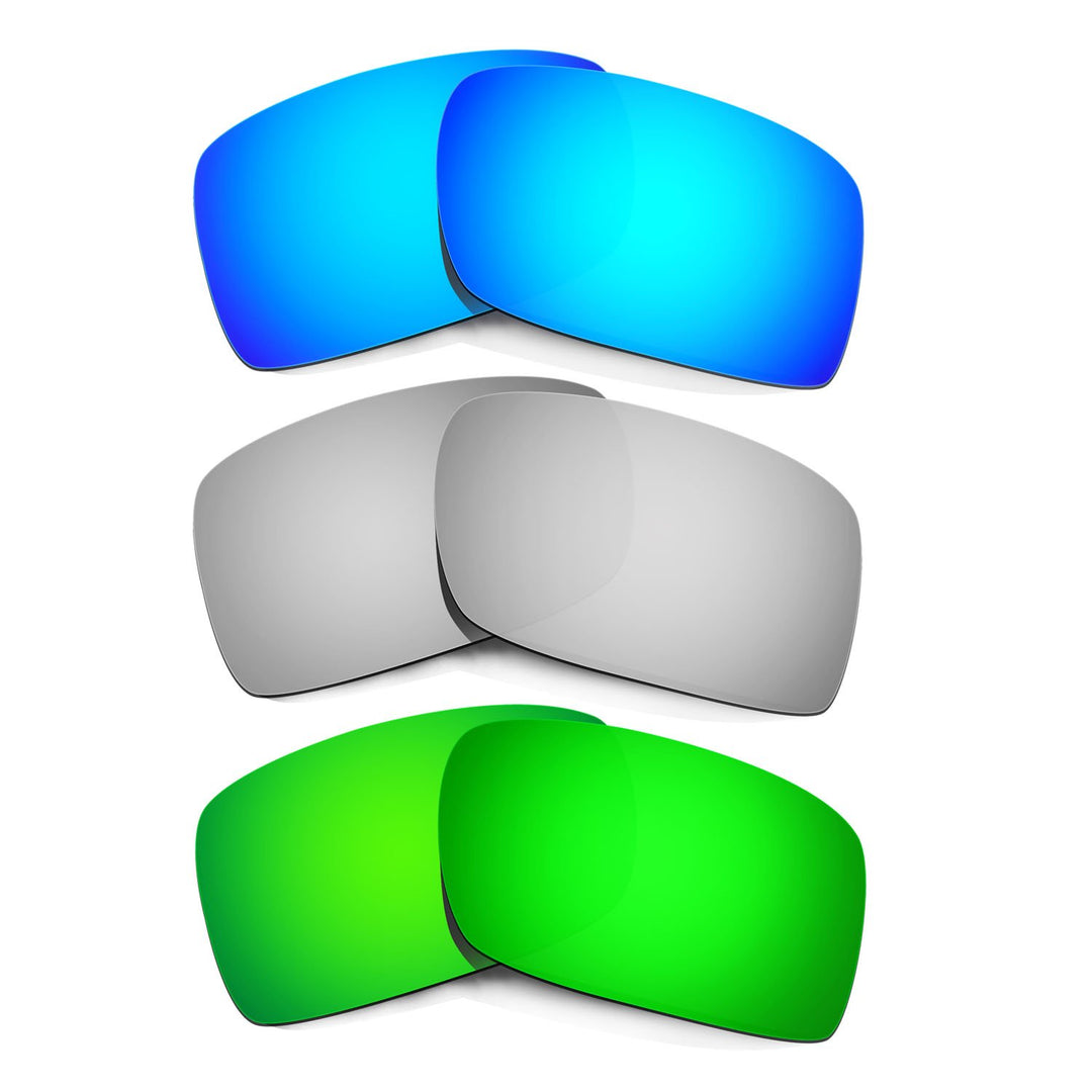 HKUCO Plus Mens Replacement Lenses For Oakley Gascan - 3 pair Combo Pack