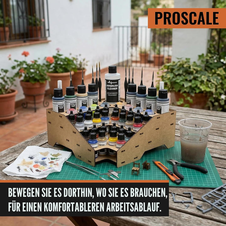 PROSCALE Paint rack vallejo farbständer. Tabletop vallejo farben aufbewahrung model paint rack organ