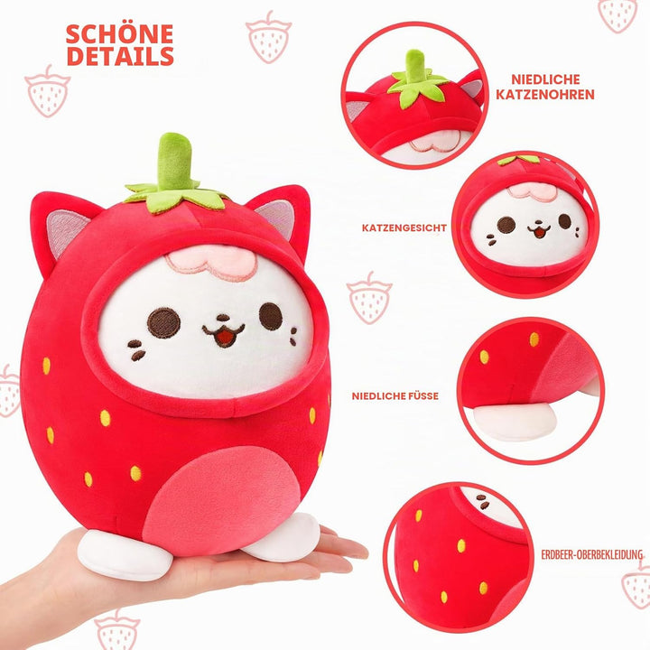shownicer Plüschtier Katze Kuscheltier Stofftier Kawaii Katze Plüsch Kissen Spielzeug Kätzchen Plüsc