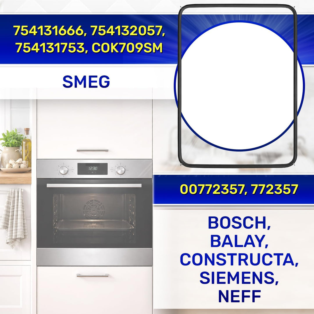 Backofen Dichtung 440x360 mm mit Originalcode 754131666 754132057 754131753 COK709SM für Smeg 007723