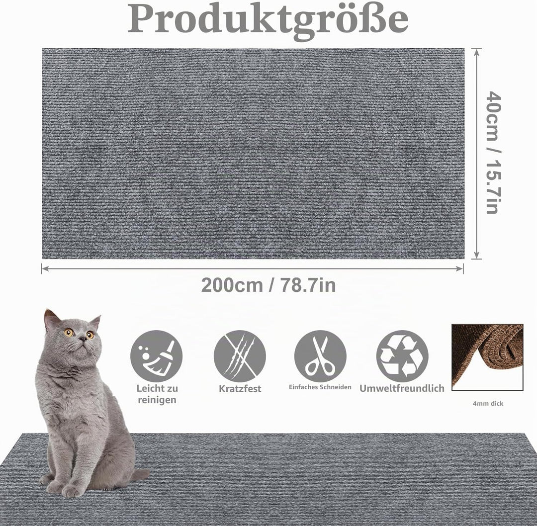 Kratzmatte Katze Selbstklebend,Kratzfestes Sofa kratzmatte Katze,Selbstklebend Kratzteppich Katze Wa