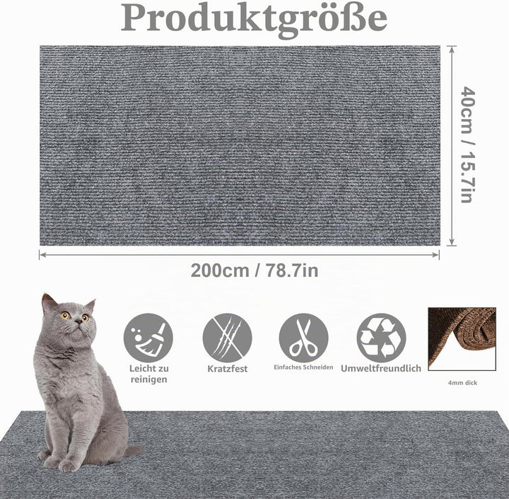 Kratzmatte Katze Selbstklebend,Kratzfestes Sofa kratzmatte Katze,Selbstklebend Kratzteppich Katze Wa