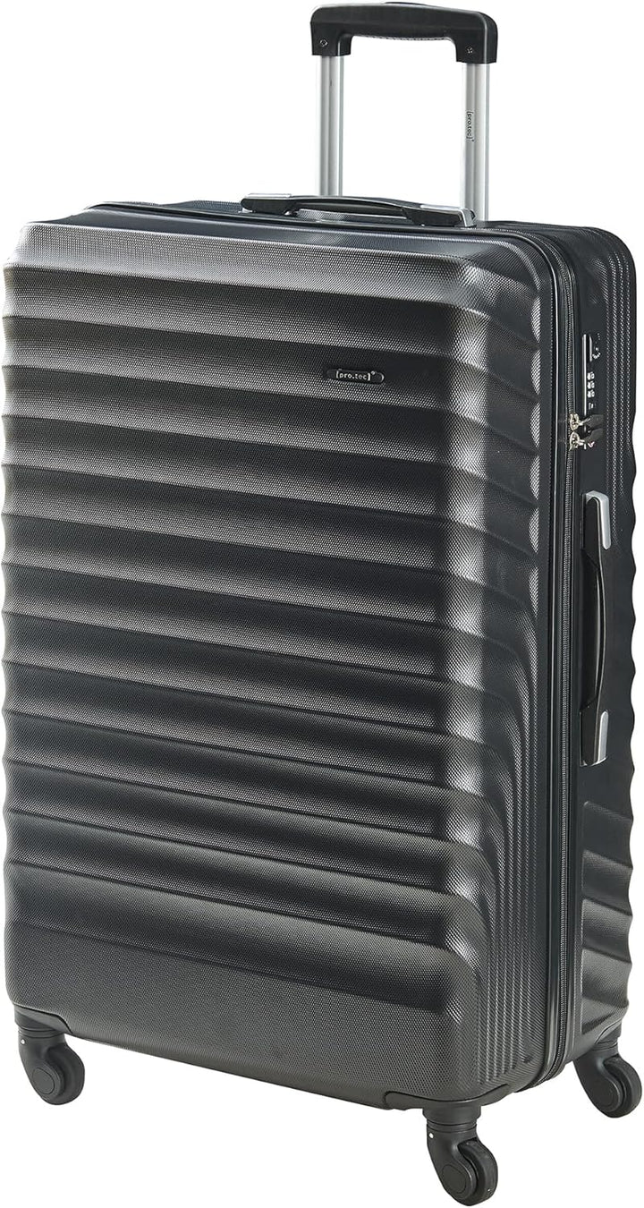 pro.tec Koffer Set 3-teilig Pona Reisekoffer ABS Hartschalenkoffer mit 4 Rollen Handgepäck leicht Tr