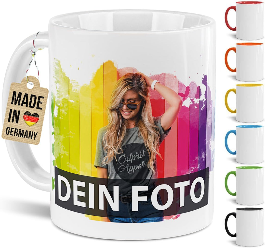 Keramik, Tasse selbst individuell gestalten/Personalisierbar mit eigenem Foto bedrucken/Fototasse/Mo