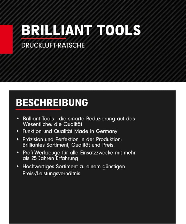 KS TOOLS 1/2" Druckluft-Ratsche, 67 Nm