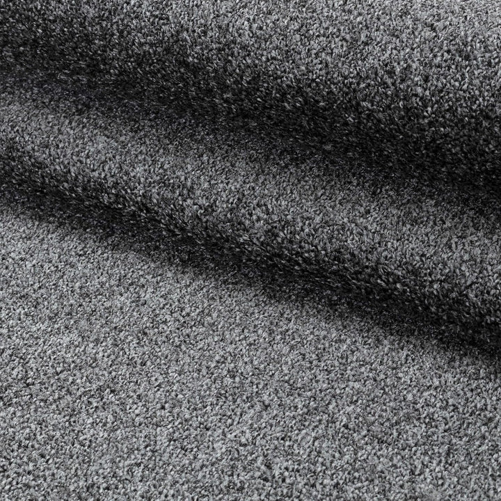 Wohnzimmer Teppich - Dichter Kurzflor, Einfarbig, Modern, Robust, Rechteckig und Rund - Grau, 60x100