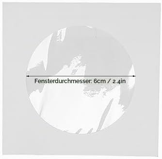 100er-Pack Dicke Weisse CD-DVD-Hüllen aus Papier mit Fensterausschnitt und Klappe, Wiederverwendbare