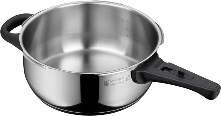 WMF Perfect Schnellkochtopf Set Induktion 2-teilig, Dampfkochtopf 6,5l + 3l, grosses Kochsignal, 2 K