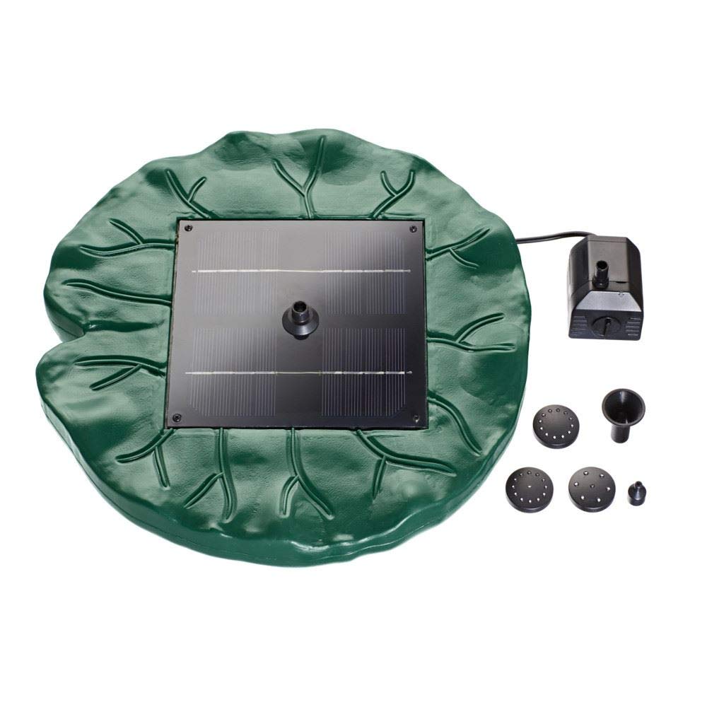 Pontec 40280 PondoSolar Lily Island - Solarwasserspielpumpe mit Akku / schwimmendes Wasserspiel / So