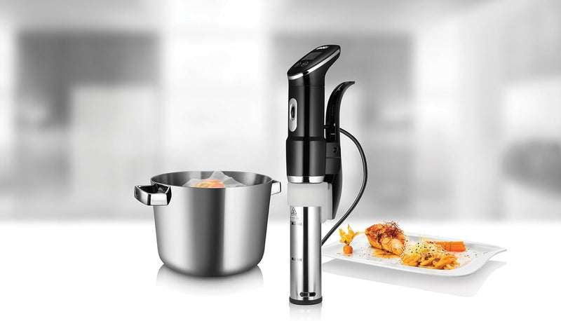 UNOLD 58915 STICK Time Sous Vide Garer für alle Töpfe ab 18 cm Höhe, Temperaturgenauigkeit 0,2°C, ei