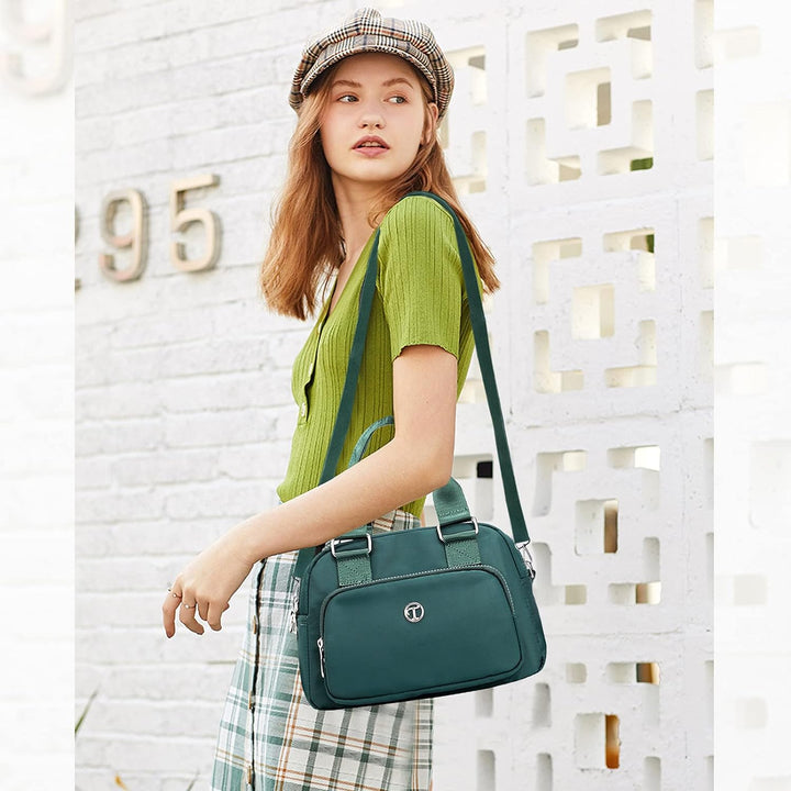 NICOLE &amp; DORIS Handtasche Messenger Bag Damen Casual Schultertasche Nylon Wasserdicht Leichte Umhäng