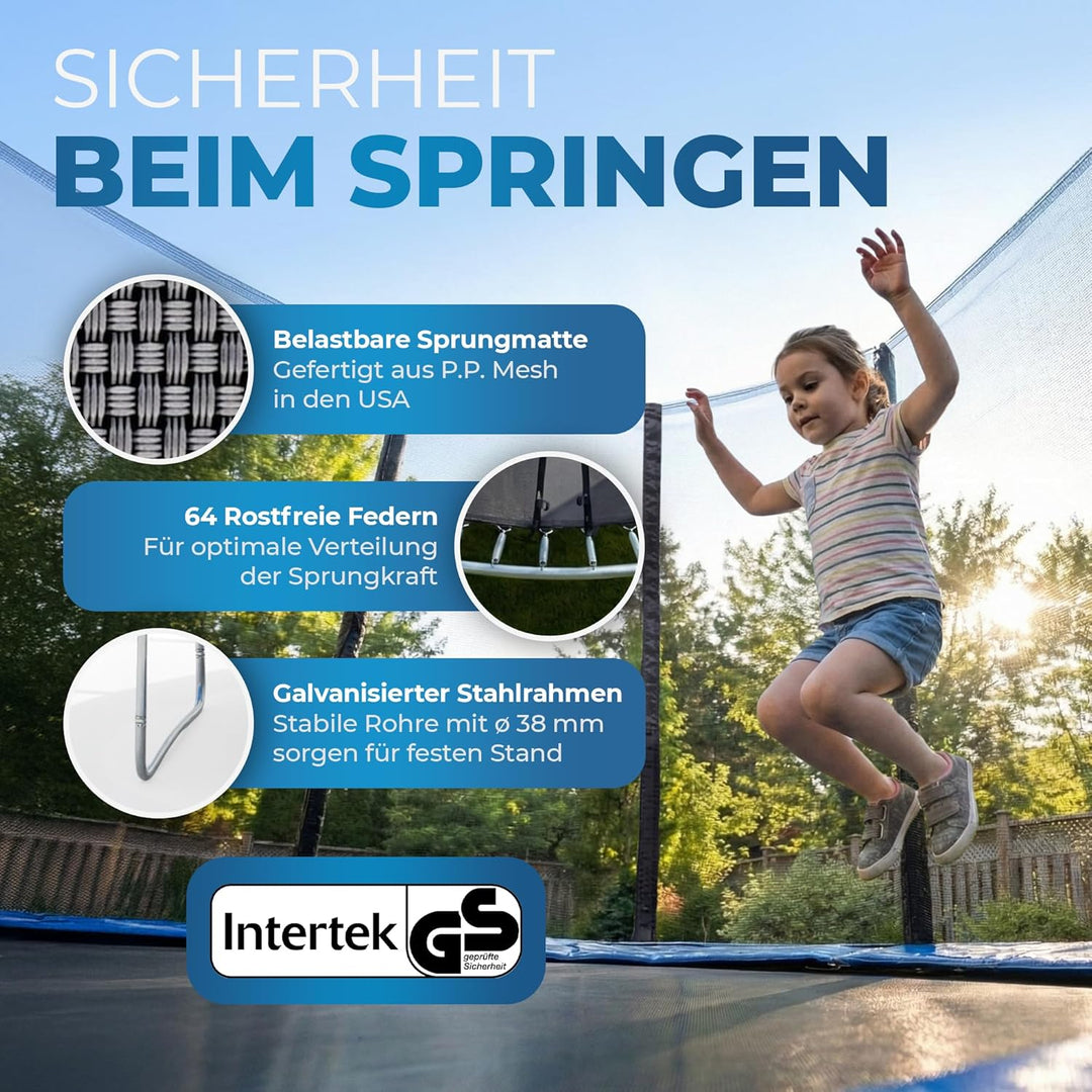 Terena Trampolin mit Sicherheitsnetz Gartentrampolin 305 cm, 305 cm