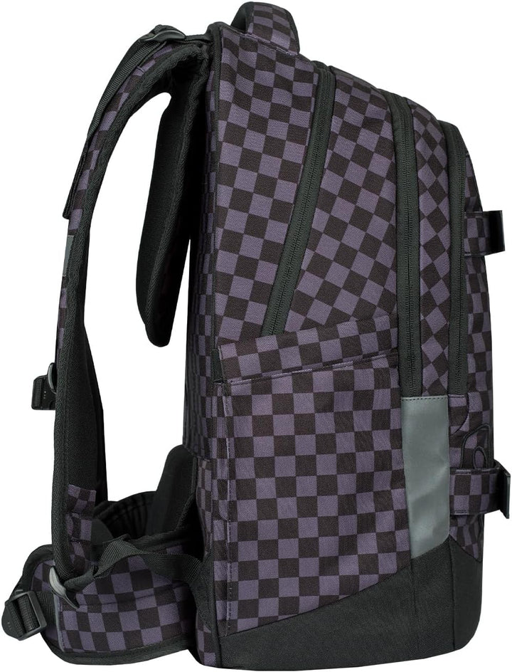 Baagl Schulrucksack Set Jungen Mädchen Teenager 3 Teilig, Skateboard Rucksack Skate MAX, Schultasche