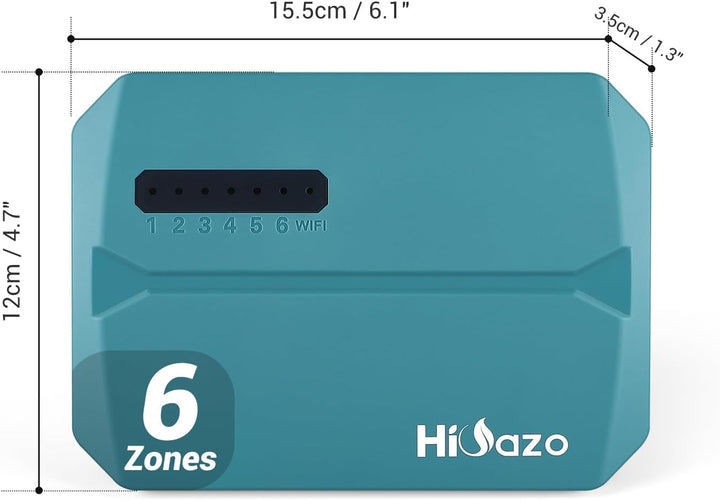 bewässerungscomputer, WiFi Sprinkler Bewässerungssystem Timer, 6 Zonen, Innen Aussenbewässerungssyst