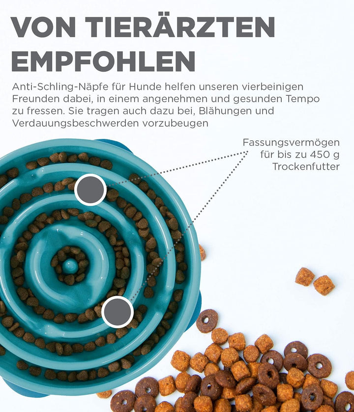 Kyjen 51002 Outward Hound Fun Feeder Slow Feed Interaktiver Bloat-Stop-Futternapf für Hunde, Grösse