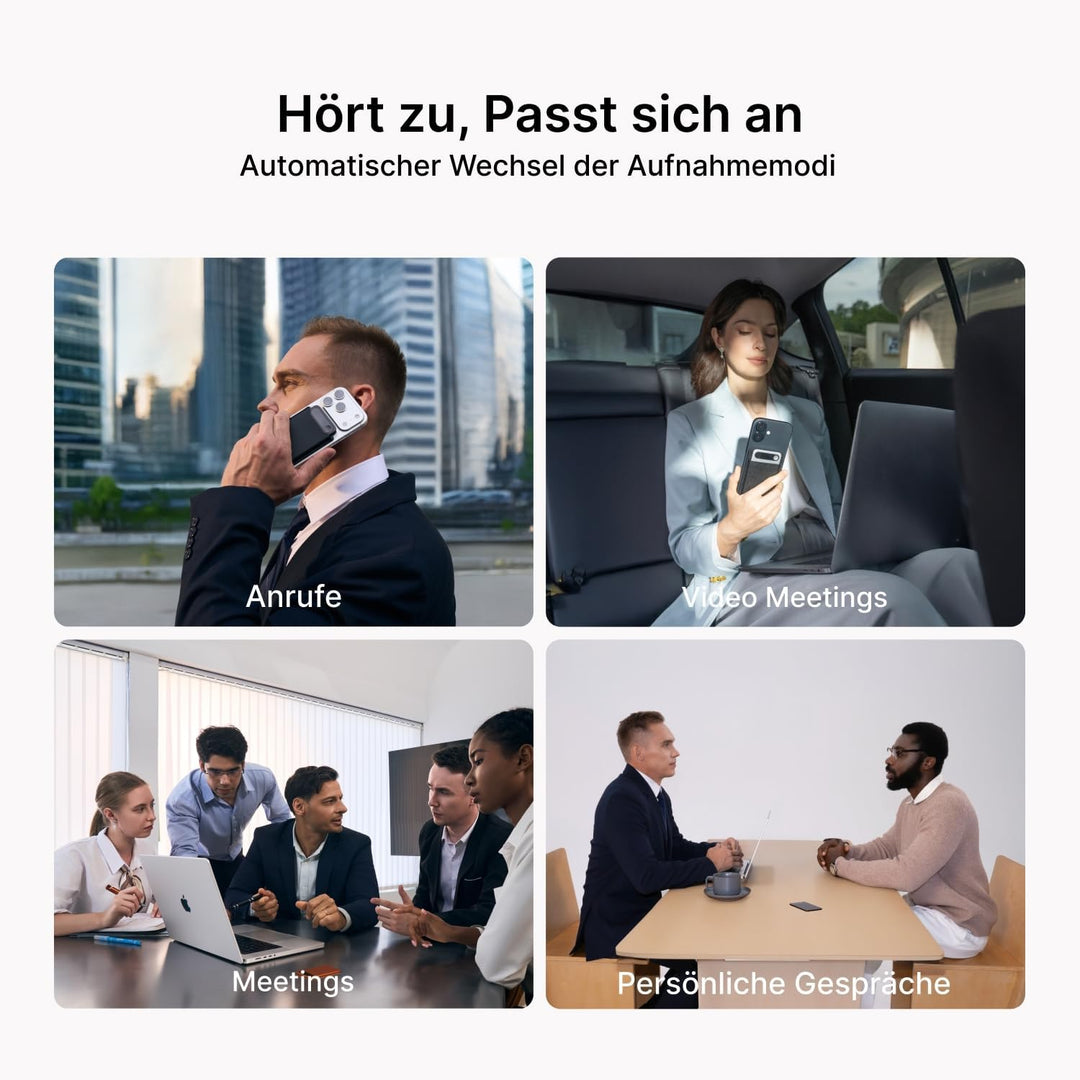 Comulytic Note Pro KI Digitales Diktiergerät Aufnahmegerät mit unbegrenzte Transkription & Zusammenf