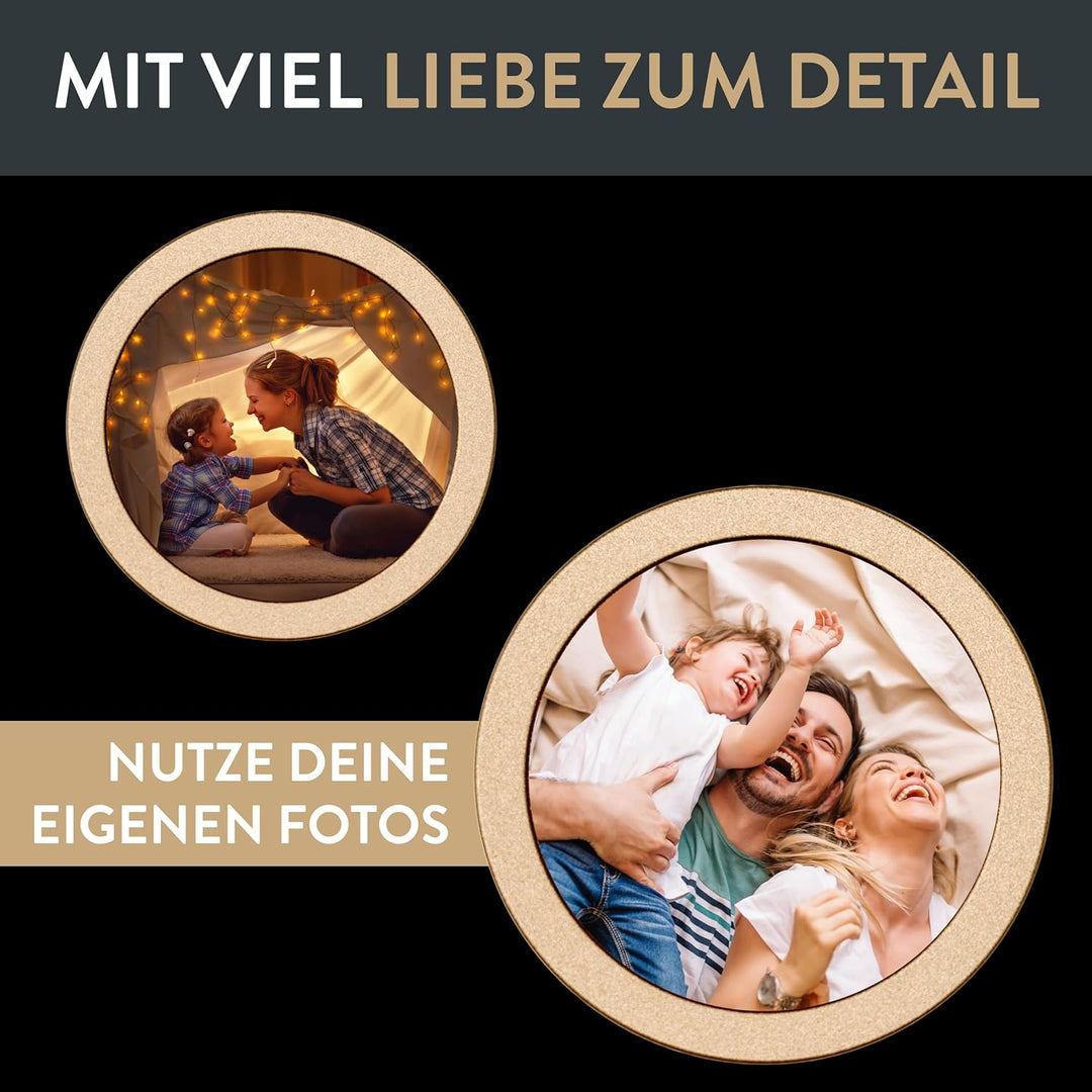 manOman Garderobenhaken Bronze eloxiert, Grösse L - 59mm, Optik individualisierbar durch DIY-Inlet,