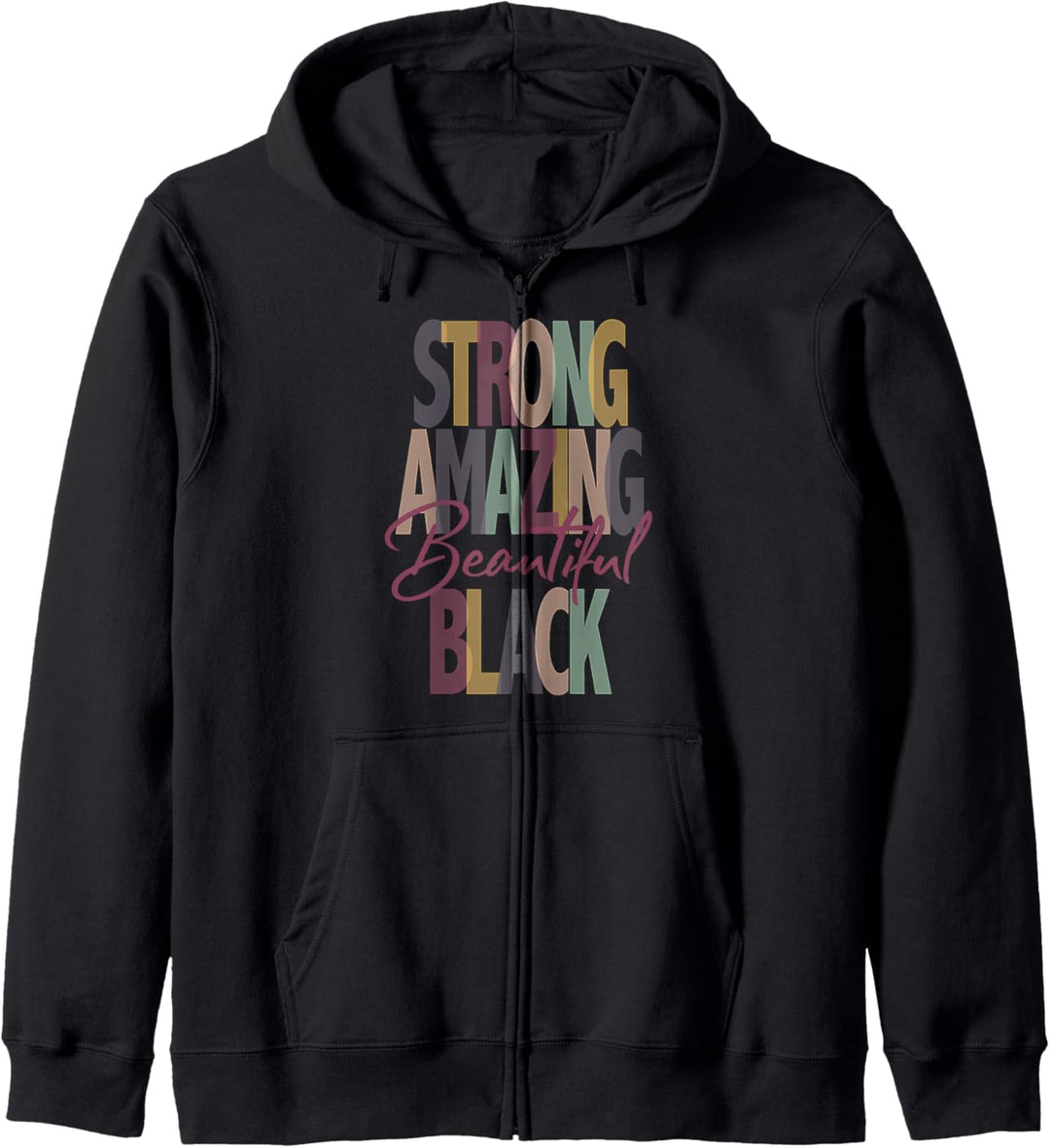 Trendy Strong Amazing Beautiful Black Kapuzenjacke
