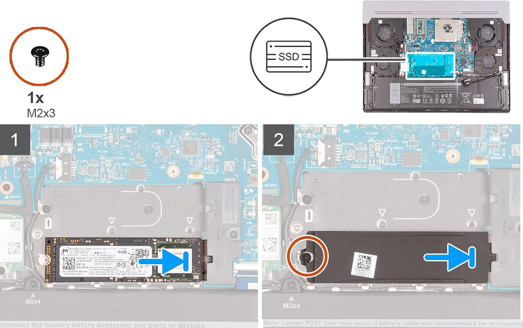 Deal4GO Slot 1/Slot 2 M.2 2280 SSD Kühlkörperabdeckung 5GDMJ 05GDMJ Thermal Shield Plate für Dell Al