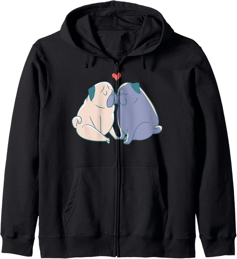 Pugs and Kisses Kapuzenjacke