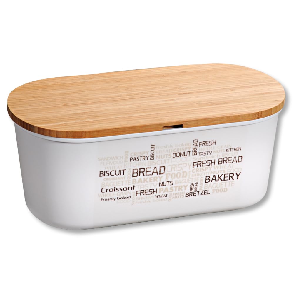 Kesper | Brotbox mit Bambus-Schneidebrett – Material: Kunststoff (PET), Bambus - FSC®-zertifiziert,