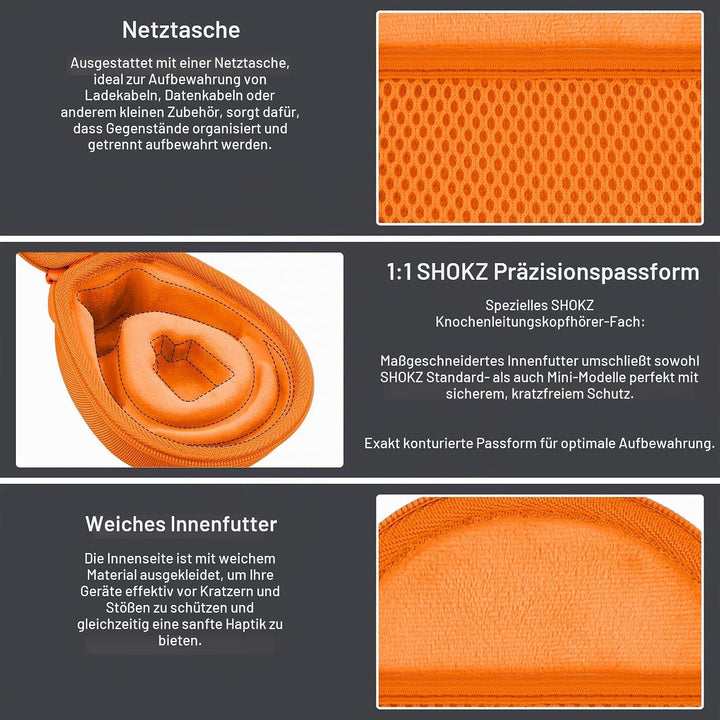 co2CREA für SHOKZ OpenRun Knochenschall Kopfhörer,Schutzhülle Tasche für OpenRun mini/Pro 2 mini/Ope