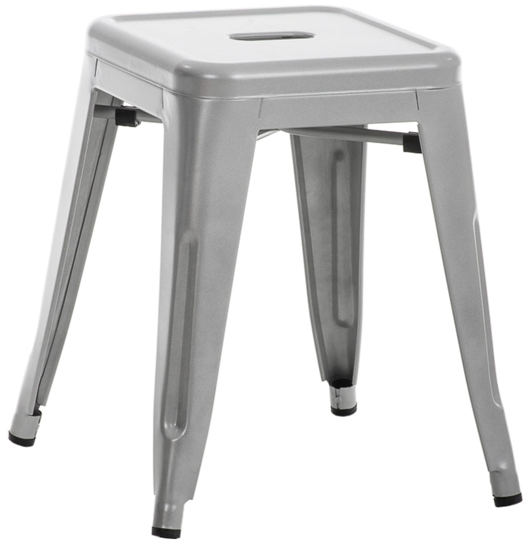 CLP Hocker Armin I Metallhocker stapelbar und pflegeleicht I Stapelhocker bis 200 kg belastbar I Sit