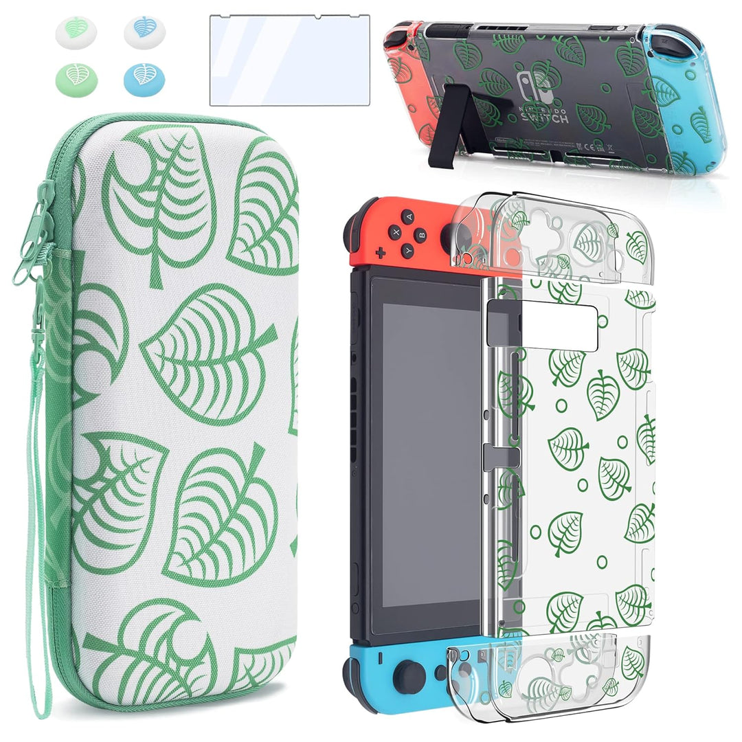 BRHE Switch Tasche Case für Nintendo Switch mit Schutzhüllen, Animal Crossing Switch Schutzhüll Reis