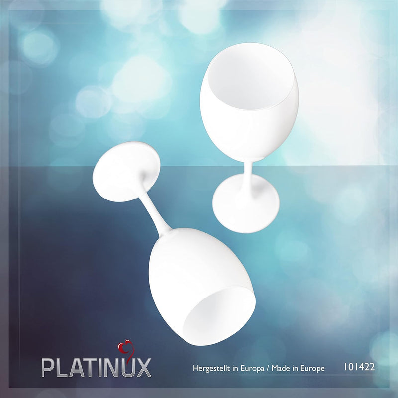 PLATINUX Weisse Weingläser Set 6 Teilig 320ml aus Glas massiv Getränkeglas Weissweingläser Rotweingl