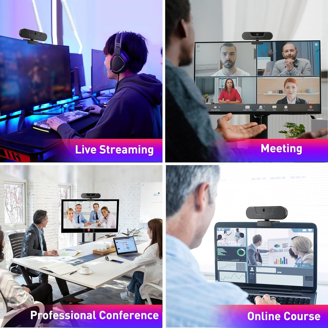 V20 UHD 4K Webcam mit Mikrofon und Lautsprecher, 4K/25FPS, 1080P/30FPS, AI Autofokus, Fernbedienung,