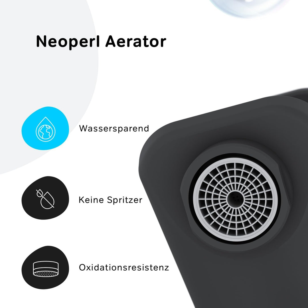 AM.PM X-Joy FXA82122 Wassersparende Einhebel-Waschtischarmatur, kratzfester Wasserhahn, leicht zu re