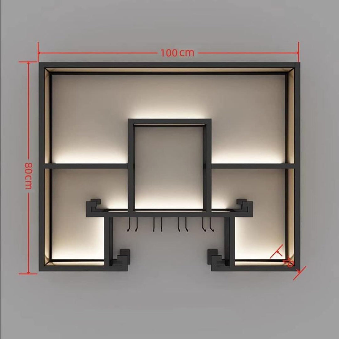 Generisch Modernes Metall Weinregal Wand, Bar Regale Wand Bar Einheit Floating Shelves Eisen Wine Ra