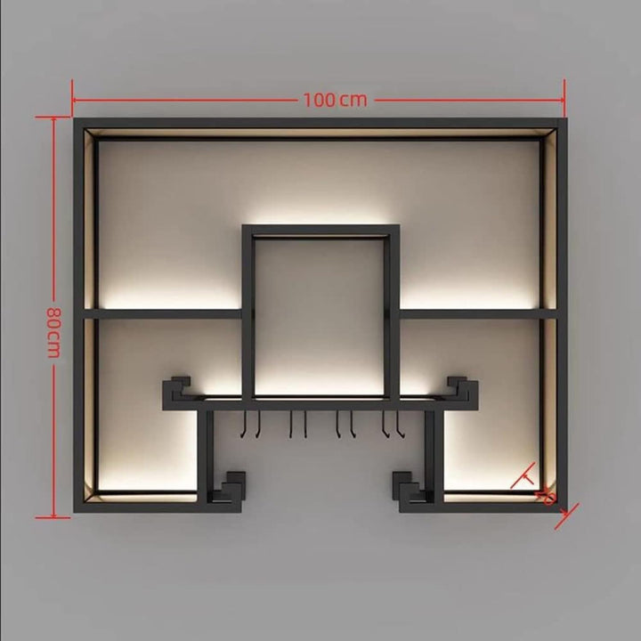 Generisch Modernes Metall Weinregal Wand, Bar Regale Wand Bar Einheit Floating Shelves Eisen Wine Ra