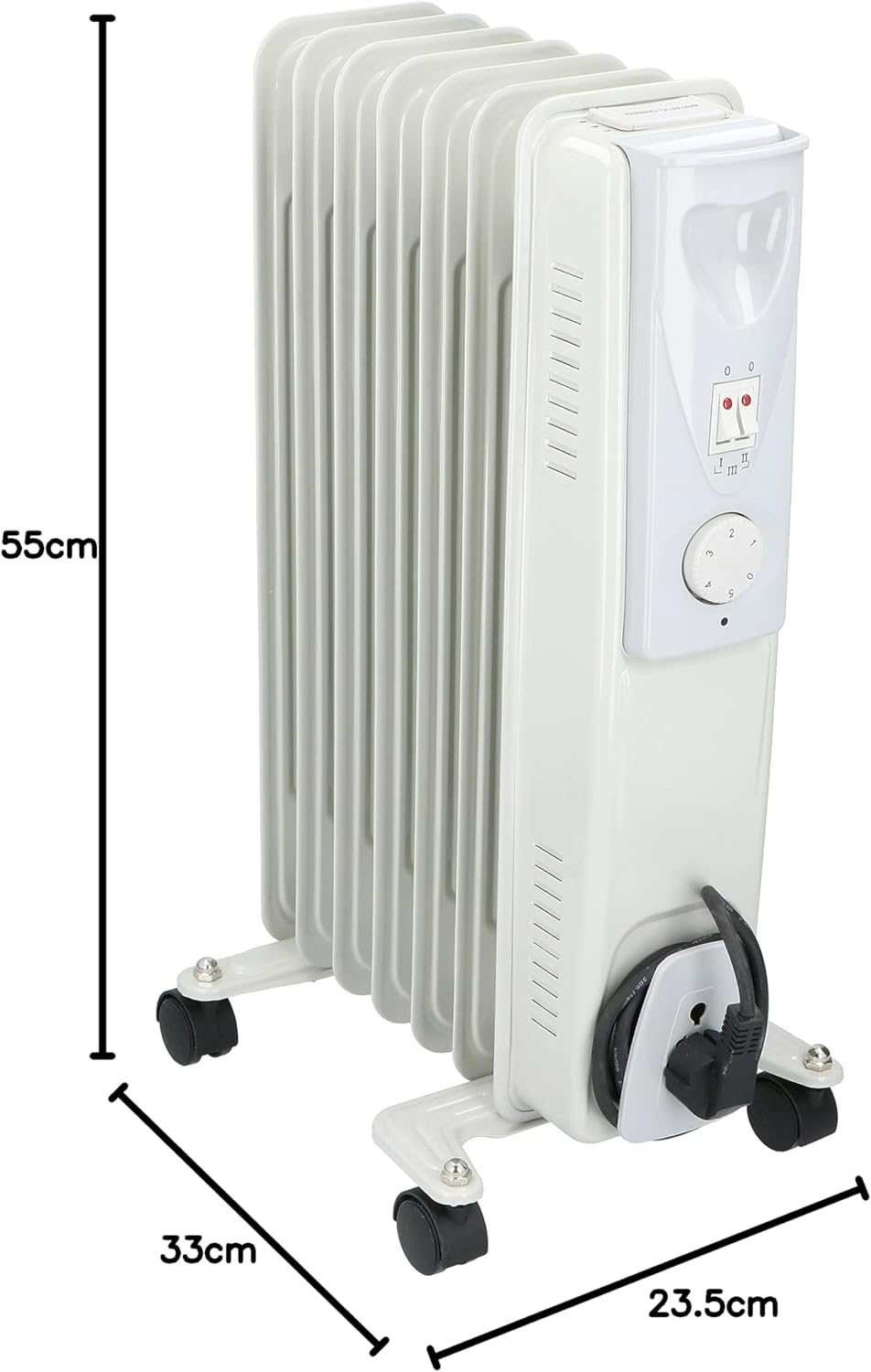alpina Ölradiator 1500W – Elektro Heizkörper mit Thermostat – Radiator Heizung Elektrisch – Mobiler