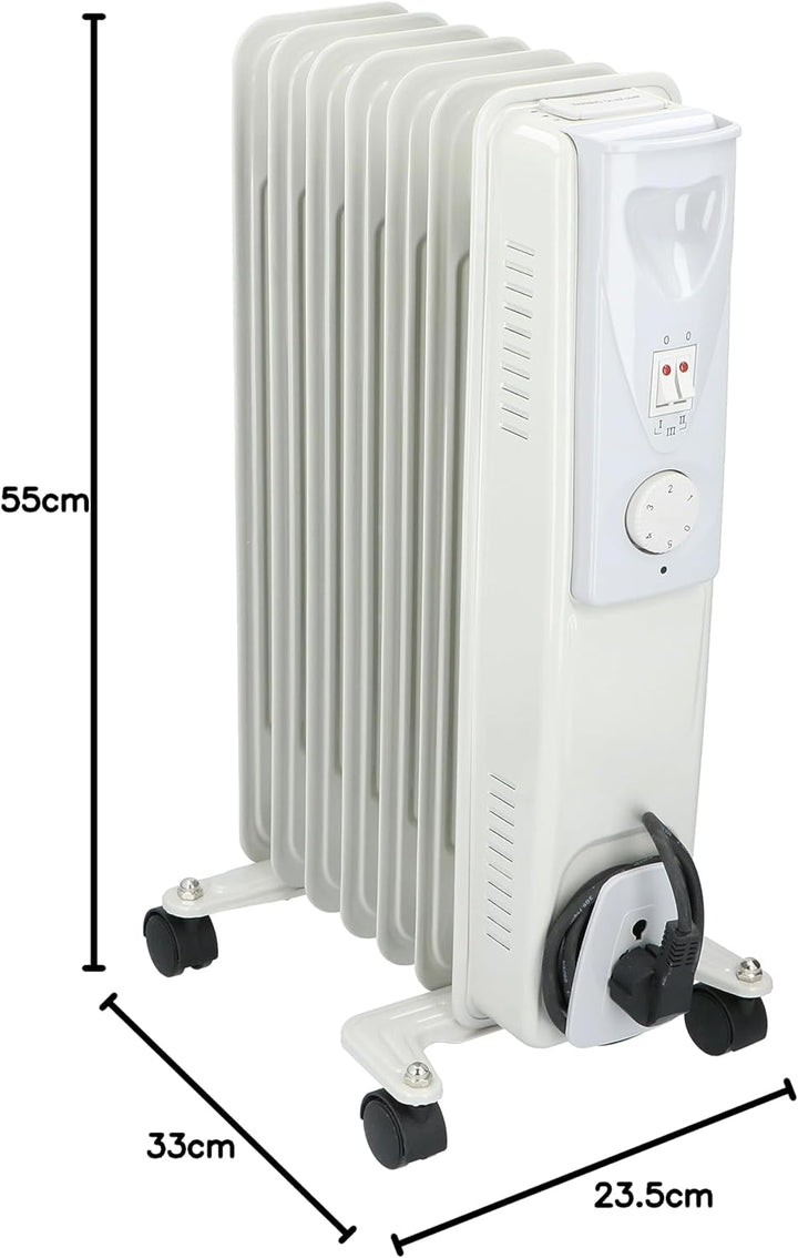 alpina Ölradiator 1500W – Elektro Heizkörper mit Thermostat – Radiator Heizung Elektrisch – Mobiler