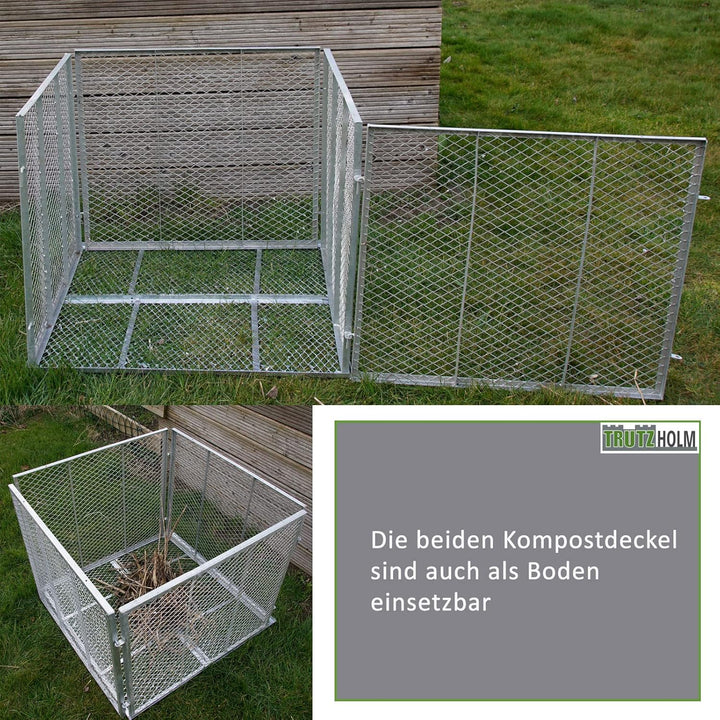 Deckel oder Boden für Komposter Metallkomposter aus Streckmetall Gartenkomposter 100 x100 cm