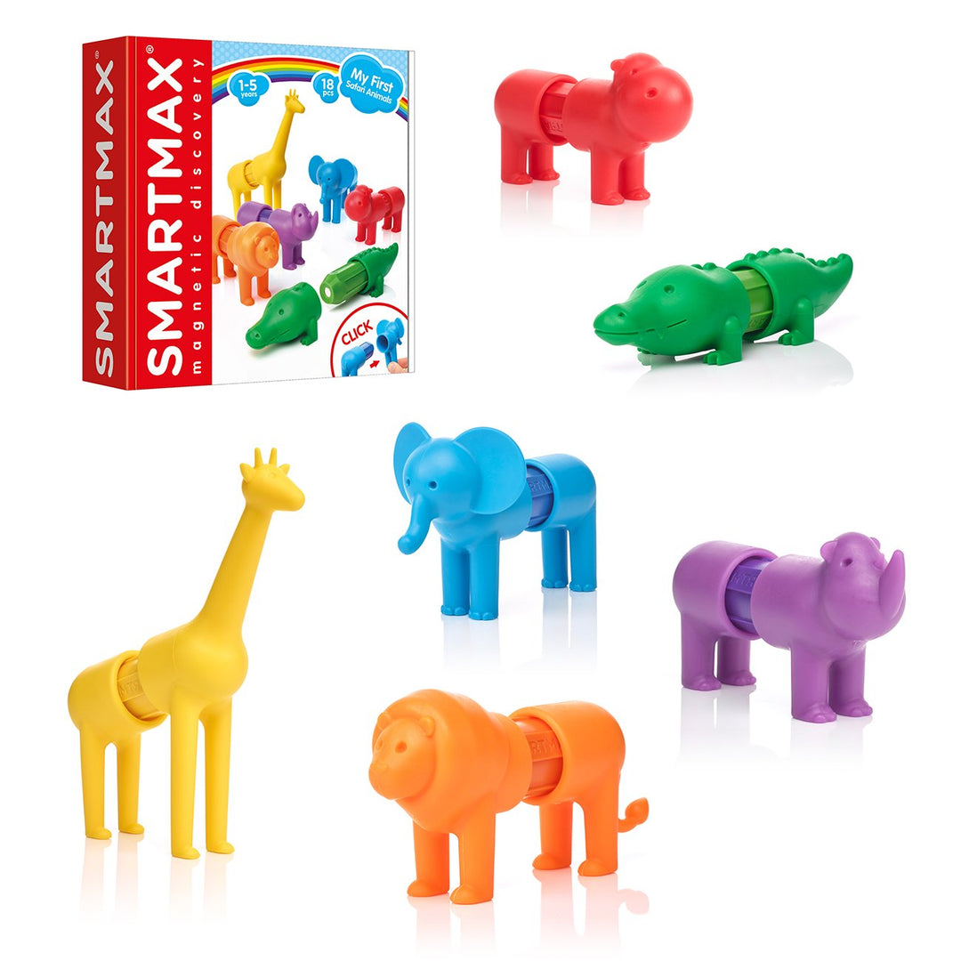 SmartMax - My First Safari Animals, Magnetic Discovery Play Set, 18 pieces, 1-5 Years Einzelbett, Ei