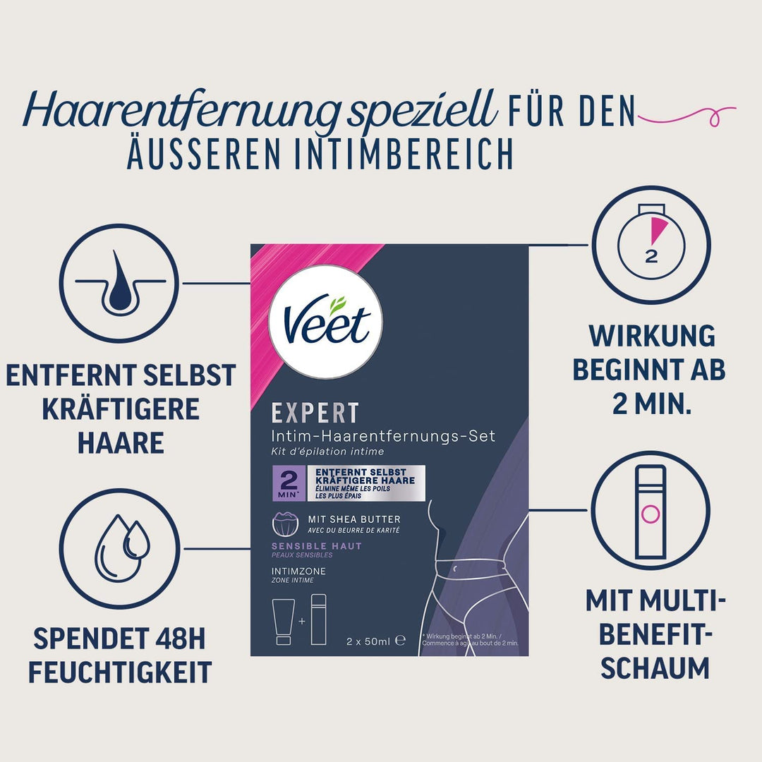 Veet Expert Kaltwachsstreifen Körper &amp; Beine - Wachsstreifen zur Haarentfernung für alle Hauttypen i
