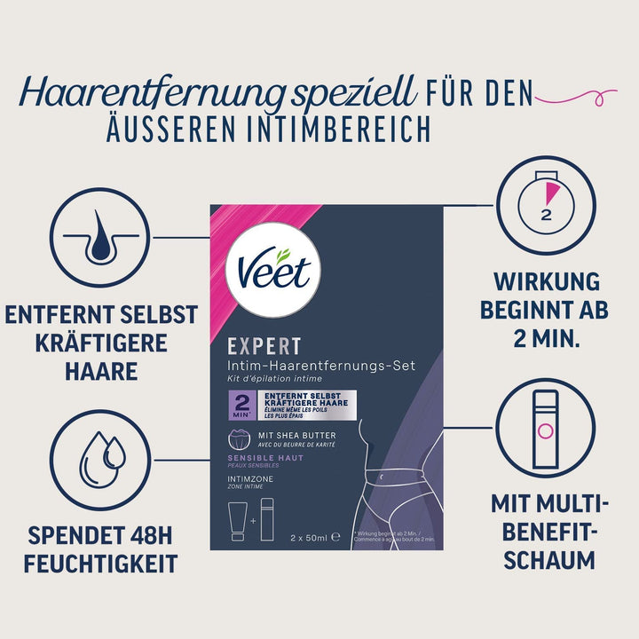 Veet Expert Kaltwachsstreifen Körper &amp; Beine - Wachsstreifen zur Haarentfernung für alle Hauttypen i