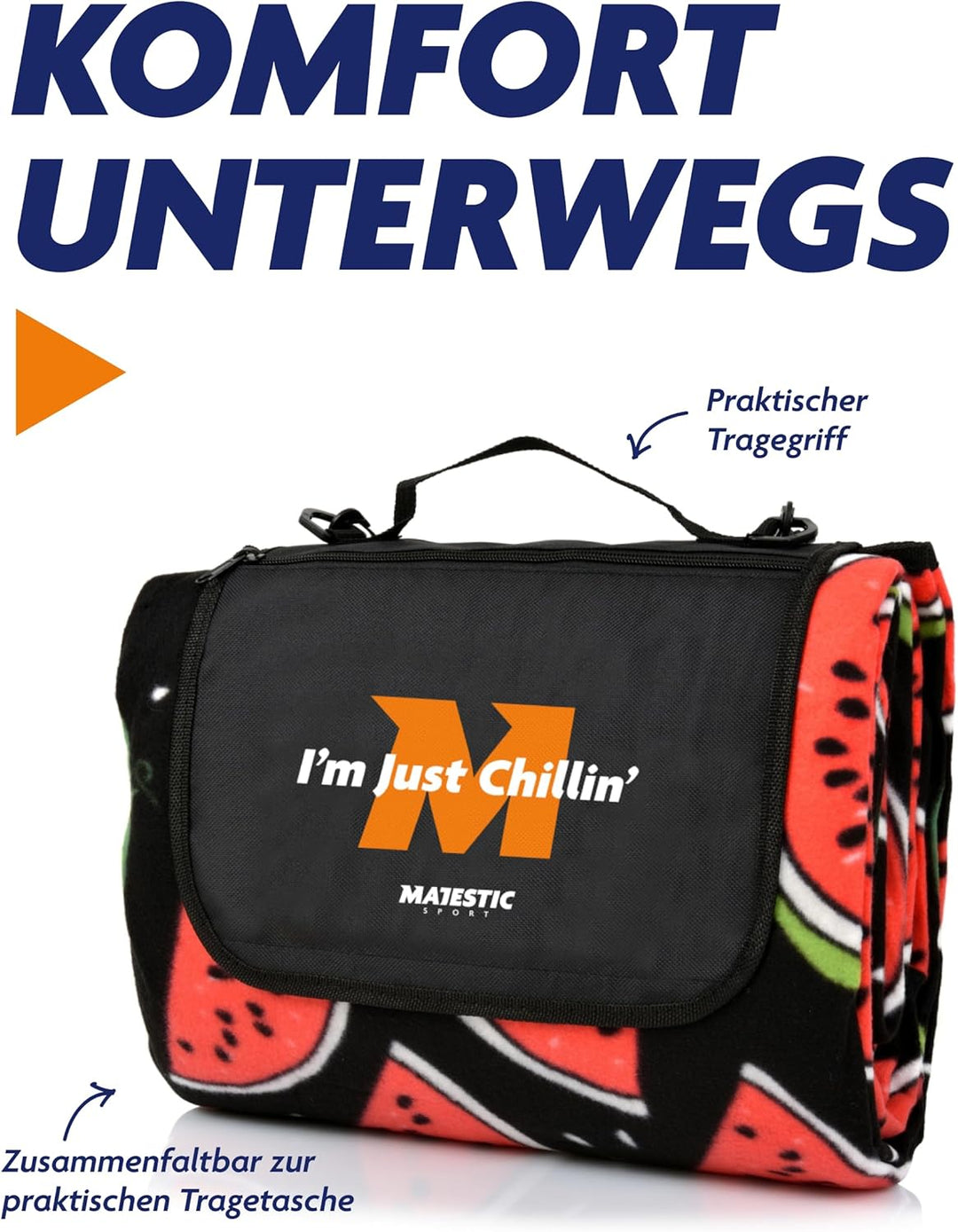 Picknickdecke 200x200 cm Wasserdicht & Sandfrei — Isolierte XXL Stranddecke für 4-6 Personen mit Tra