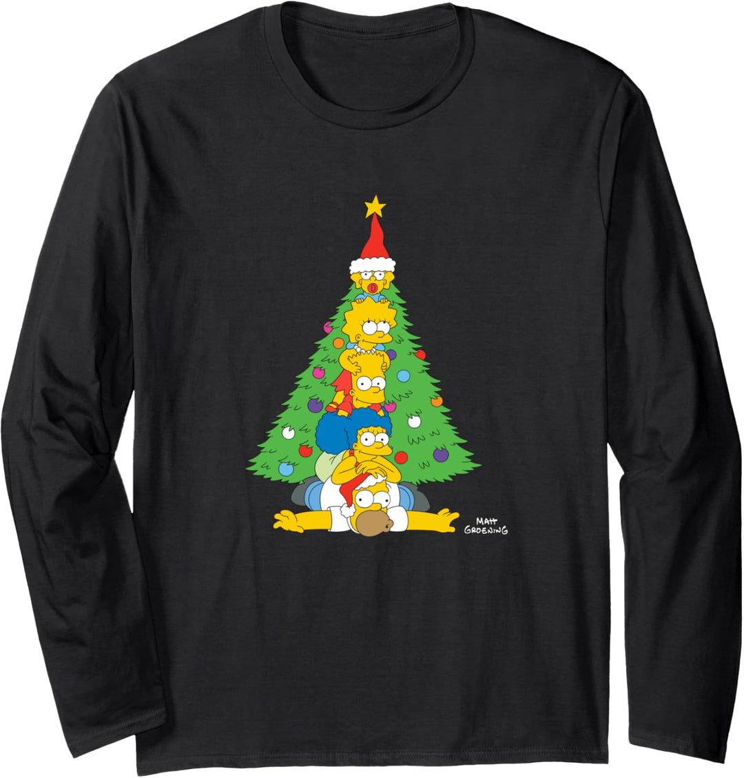 The Simpsons Family Christmas Tree Holiday Langarmshirt